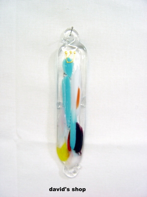 murano glass mezuza "Raf" Art.01