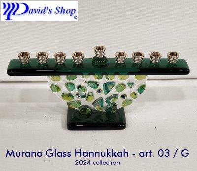 Murano Glass Hannukkah - art. 03