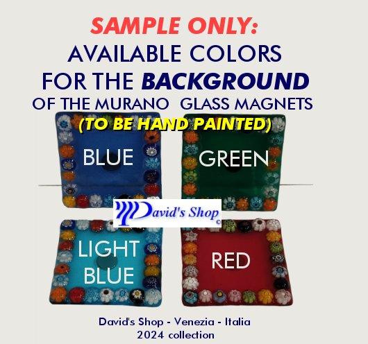 Murano Glass Magnet - bordo murrine 6x6