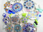 Murano Glass Pendants with Murrina